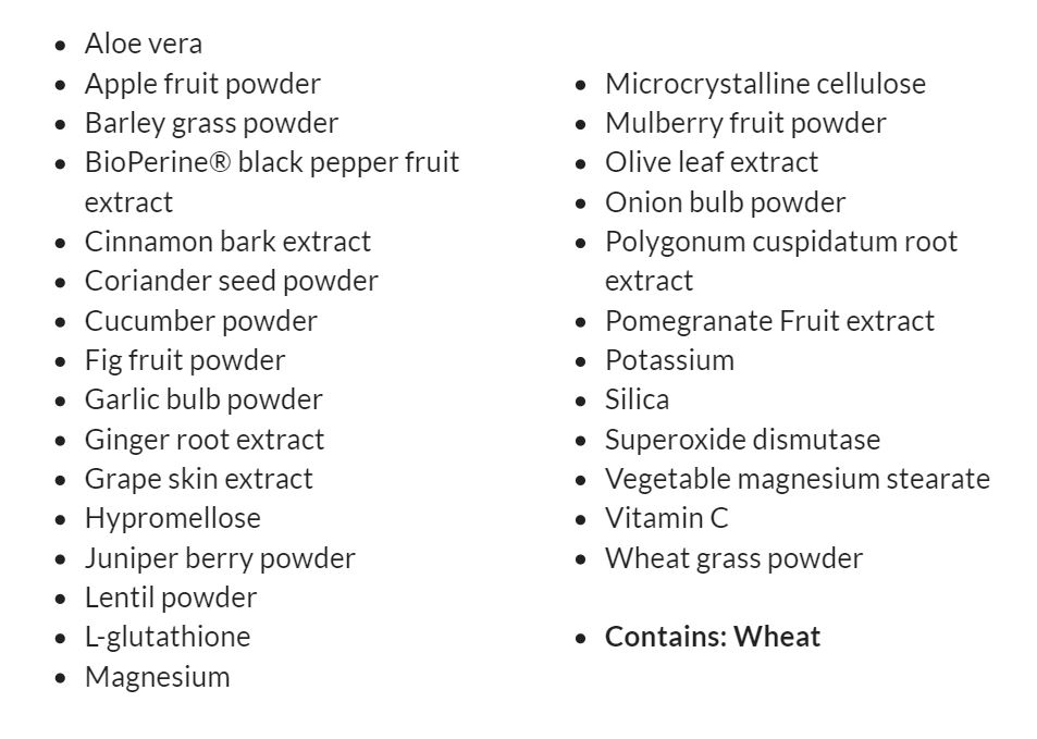 Xyngular Genesis Ingredients list